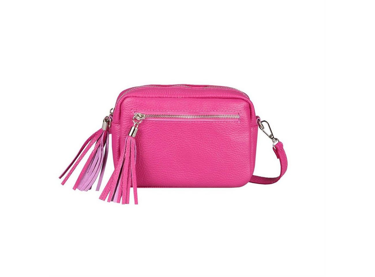 ITALYSHOP24 Schultertasche Made in Italy Damen Leder Tasche CrossOver, als Schultertasche, CrossBody, Umhängetasche tragbar von ITALYSHOP24