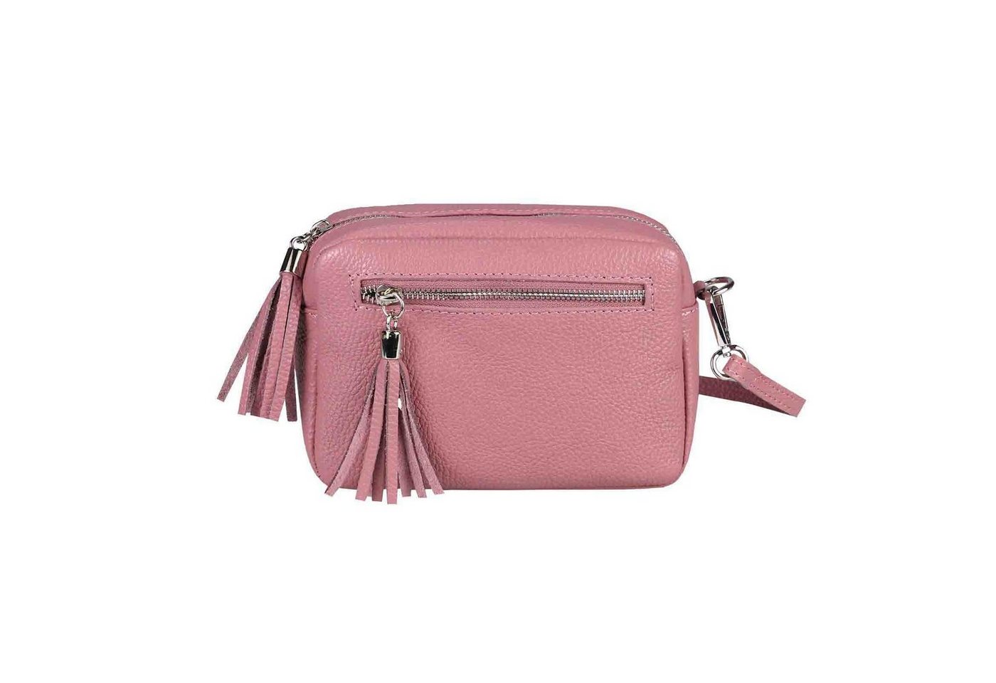 ITALYSHOP24 Schultertasche Made in Italy Damen Leder Tasche CrossOver, als Schultertasche, CrossBody, Umhängetasche tragbar von ITALYSHOP24