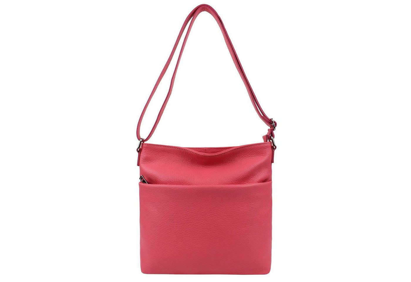 ITALYSHOP24 Schultertasche Made in Italy Damen Leder Tasche CrossOver, als Handtasche, Umhängetasche, Shopper tragbar von ITALYSHOP24