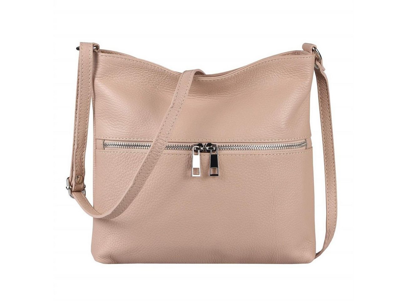 ITALYSHOP24 Schultertasche Made in Italy Damen Leder Tasche CrossOver, als Handtasche, Umhängetasche, Shopper tragbar von ITALYSHOP24