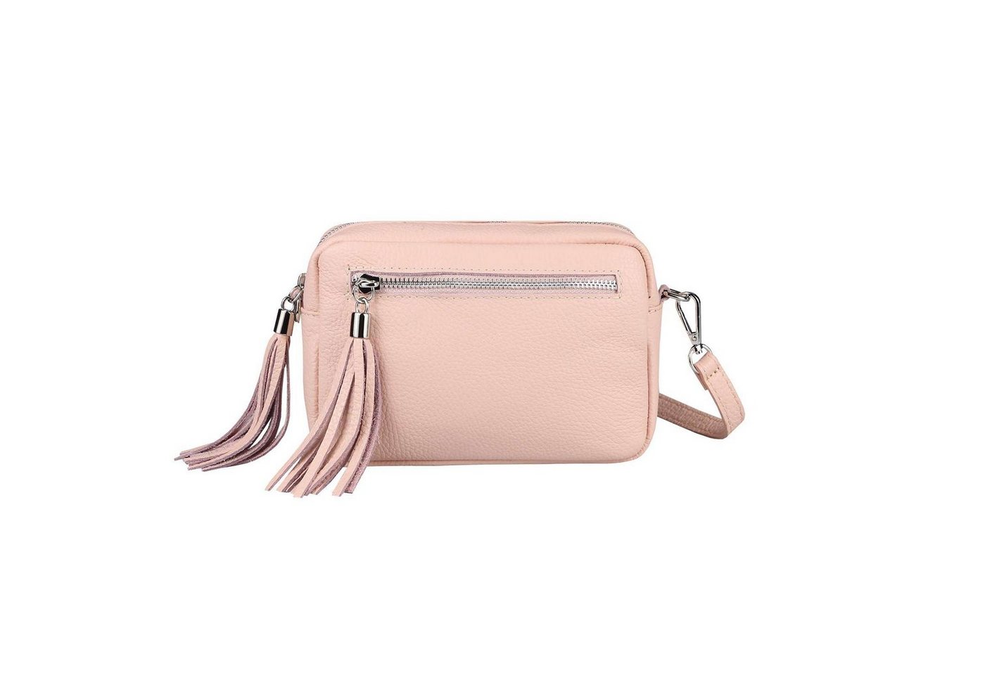 ITALYSHOP24 Schultertasche Made in Italy Damen Leder Tasche CrossOver, als Schultertasche, CrossBody, Umhängetasche tragbar von ITALYSHOP24