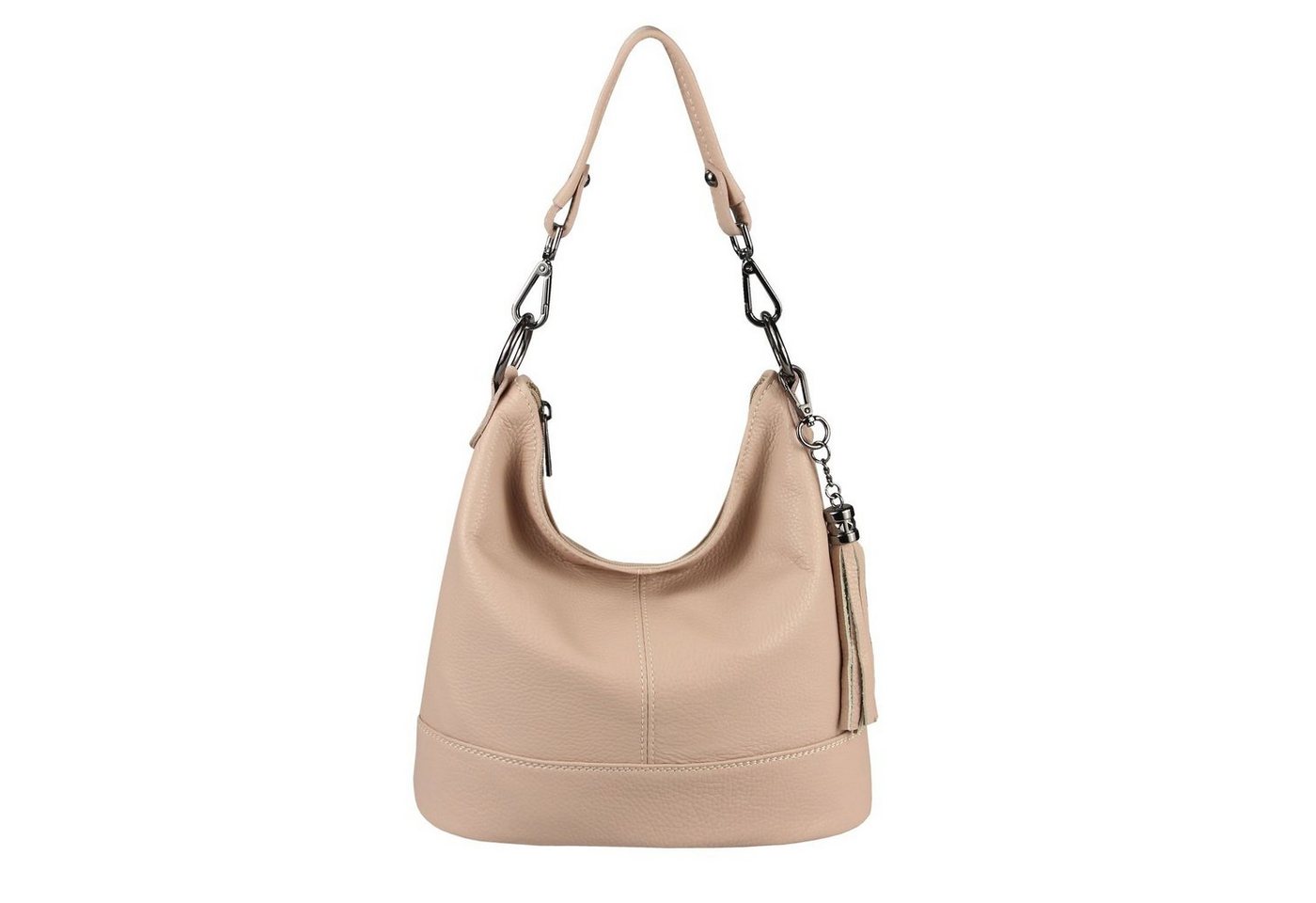 ITALYSHOP24 Schultertasche Made in Italy Damen Leder Tasche Shopper, als Handtasche, CrossOver, Umhängetasche tragbar von ITALYSHOP24