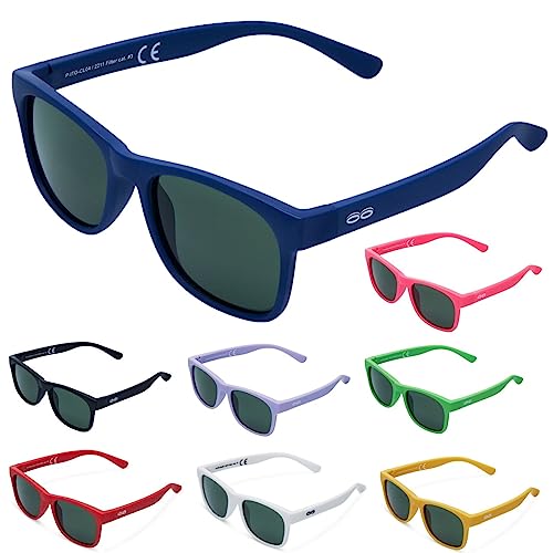 ITOOTI Classic Kinder Sonnenbrillen für Jungen und Mädchen, Kindersonnenbrille, sonnenbrille bunt, sonnenbrille teenager mädchen, kinder sonnenbrille blau von ITOOTI