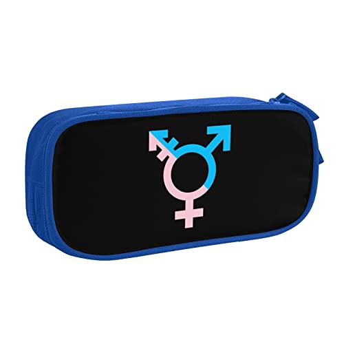 IUBBKI Transgender-Symbol-Federmäppchen mit großer Kapazität, doppelschichtig, für Büro, Schule, tragbares Federmäppchen von IUBBKI