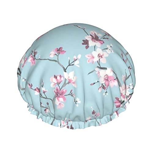 Wintersweet Duschhaube, Wintersweet, wiederverwendbare Bade-Duschhauben für Frauen, langes Haar, doppellagig, wasserdicht, Bade-Duschhut, Haarschutz für Kinder, Mädchen, Frauen, 1 Packung von IUBBKI