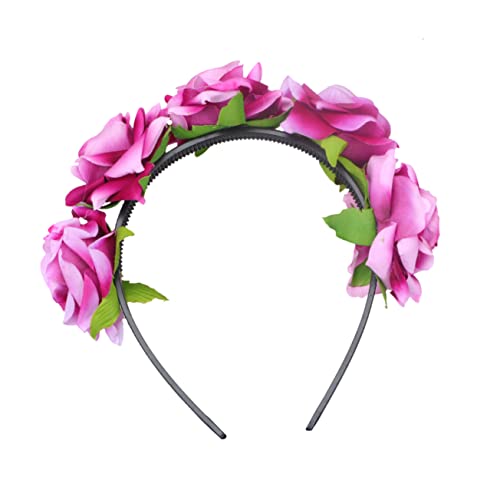 IWOWHERO 1Pc Frauen Kopfschmuck Haarband Rose Stirnband Kreative Headwrap Haarschmuck Haarreifen von IWOWHERO