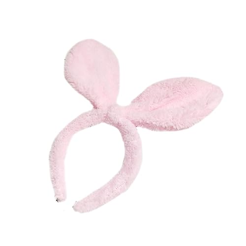 IWOWHERO 1Stk Haarreifen Kopfhörer für Mädchen Ostern-Plüsch-Kopfschmuck Haargummi haarschmuck Osterhasen-Ohr-Stirnband Partyzubehör Cosplay Kopfbedeckung Fan-Bingbing einstellen Kind Rosa von IWOWHERO