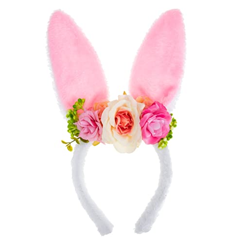 IWOWHERO Hasenohr Stirnband kinder haarschmuck hair accessories for girls Geburtstagsparty Haarschmuck Lebendiges Haarband Blumen Kopfbedeckung Blase Damen PE-Schaum von IWOWHERO