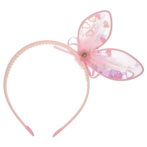 IWOWHERO Kaninchenohr-Stirnband mit Pailletten Stirnbänder für Kinder Kopfschmuck für Tierohren Haargummi Tiara Hasenhaarschmuck Haarband im Hasenohr-Design Mädchen Kleidung von IWOWHERO