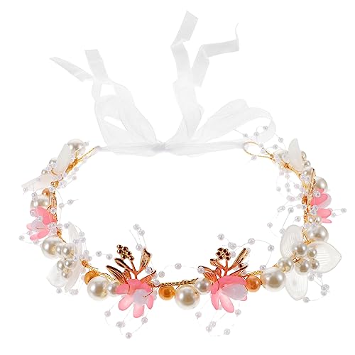 IWOWHERO Stirnband haarschmuck haar zubehör Foundation-Spatel für das Gesicht damen stirnbänder Haargummis Haarband Blumenmädchenkrone Blumenmädchen Kopfschmuck Hochzeit Kopfbedeckung Kranz von IWOWHERO