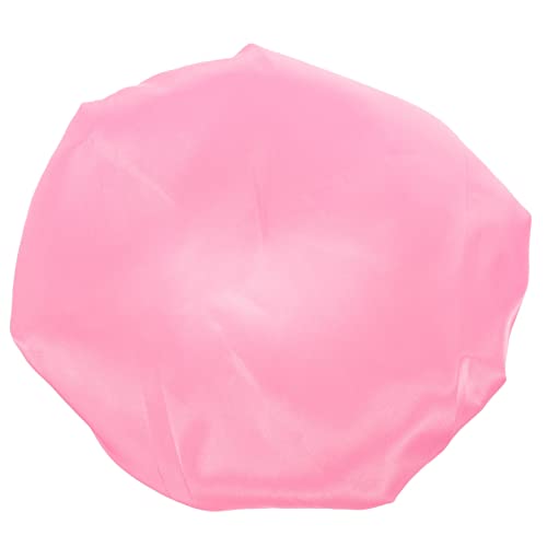 IWOWHERO Wasserdichte Duschhaube Haarkappe Satin Satin-bandanas Für Damen Schlafmütze Für Lockiges Haar Schulterpolster Damen Satin-kopftuch Für Damen Motorhaube Peva Doppelschicht Fräulein von IWOWHERO