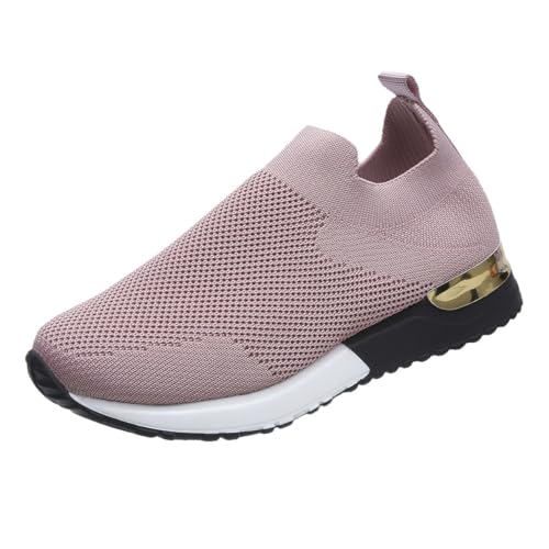 IXII Damen-Sneaker,Damen Turnschuhe Ohne Schnürung, Orthopädische Laufschuhe, Rutschfestes, Verschleißfestes, Atmungsaktives Futter, Erhältlich-Pink||36EU von IXII