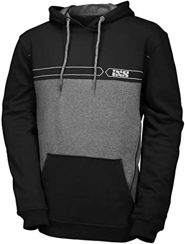 IXS Team Hoodie (Black/Grey,L) von IXS