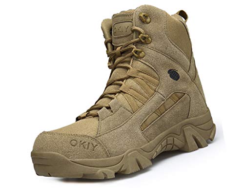 IYVW OKIY 1705 A Herren Winter Warm Gefütterte Schneestiefel Trekkingschuhe, Wanderstiefel Männer Komfortable rutschfeste verschleißfeste Kampf Wandern Outdoor Military Boots Wüstengelb 44EU IYVW OKIY 1705 A Herren Winter Warm Gefütterte Schneestiefel Trekkingschuhe, Wanderstiefel Männer Komfortable rutschfeste verschleißfeste Kampf Wandern Outdoor Military Boots Wüstengelb 44EU von IYVW
