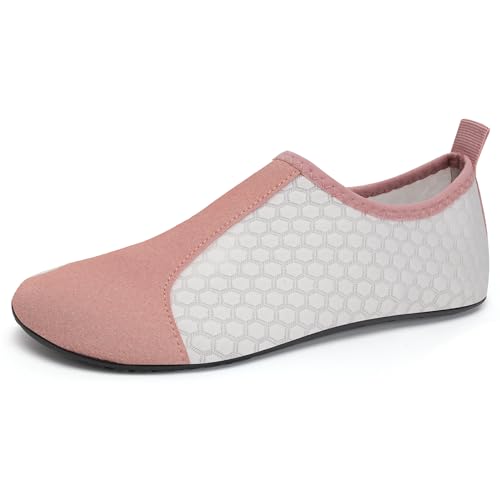 IceUnicorn Badeschuhe Damen Strandschuhe Herren Barfuss Socken Schwimmschuhe Aquaschuhe Wasser leich(382Rosa,40/41EU) von IceUnicorn