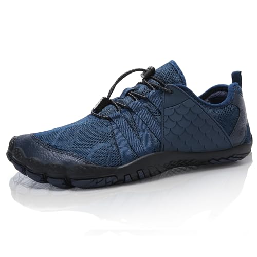 IceUnicorn Barfuss Schuhe Damen Barfußschuhe Herren Damen Strandschuhe Schwimmschuhe Wasserschuhe Aquaschuhe Fitnessschuhe (A116Blau,42EU) von IceUnicorn