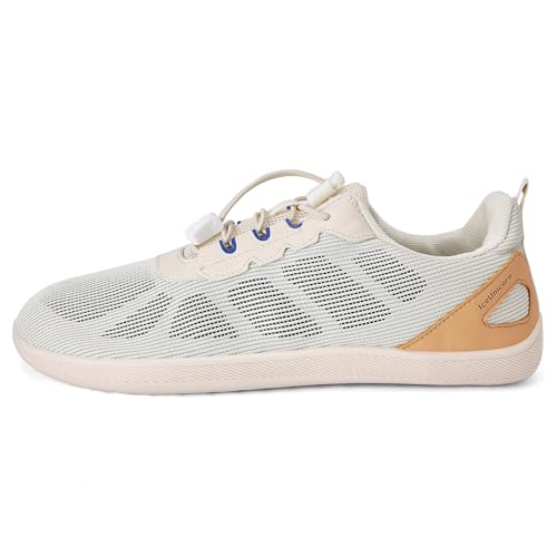 IceUnicorn Barfuss Schuhe Damen Barfußschuhe Herren Walkingschuhe Finessschuhe Outdoor Freizeit(146Beige,43EU) von IceUnicorn