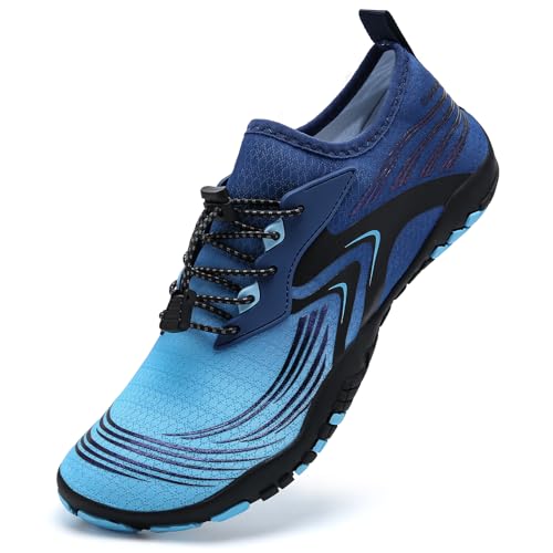 IceUnicorn Barfuss Schuhe Damen Herren Badeschuhe Wasserschuhe(108Blau,46EU) von IceUnicorn