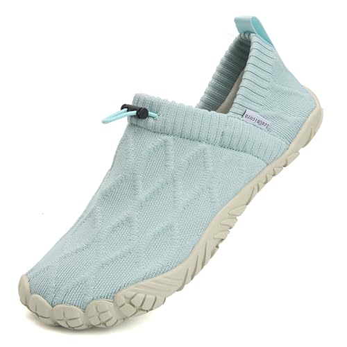 IceUnicorn Barfuss Schuhe Damen Winter Barfußschuhe Herren Breiter Zehenbox Traillaufschuhe Fitnessschuhe Minimalistische(097Blau,39EU) von IceUnicorn