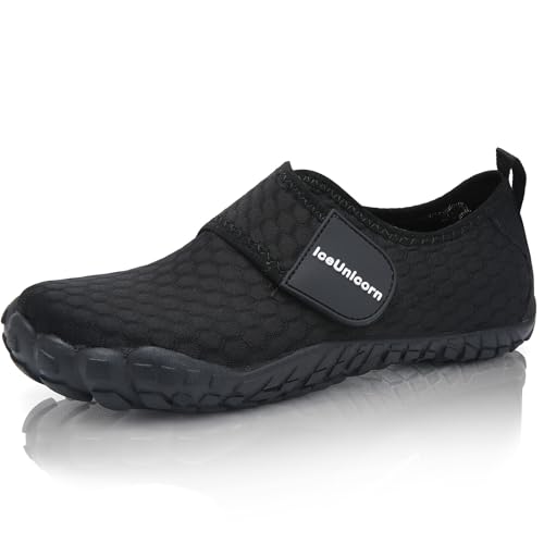 IceUnicorn Barfußschuhe Damen Minimalistische Breiter Zehenbox(182Schwarz,42EU) von IceUnicorn