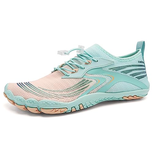 IceUnicorn Barfußschuhe Herren Damen Zehenschuhe Aquaschuhe Fitness Schuhe Strandschuhe Straßenlaufschuhe Wasserschuhe(037 Mondgrün, 39EU) von IceUnicorn