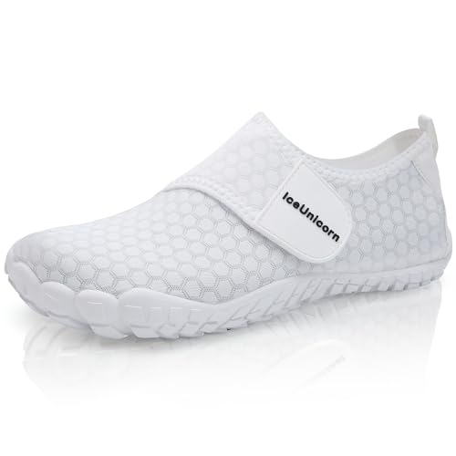 IceUnicorn Barfußschuhe Herren Minimalistische Breiter Zehenbox(182White,43EU) von IceUnicorn