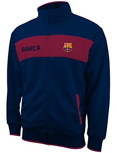 Icon Sports UEFA Champions League – Offizielles Herren-Trainingsjacke mit durchgehendem Reißverschluss, FC Barcelona, Marineblau, Large von Icon Sports