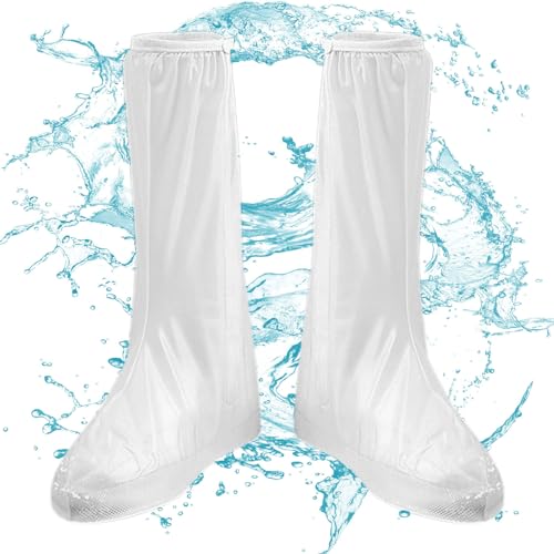 Schuhüberzüge für Regen - Überschuhe Schuhschoner High Tube Regenschuhüberzug,Schneesichere wasserdichte Stiefel-Regenabdeckungen, rutschfeste Schuhschützer für Damen Idezek von Idezek