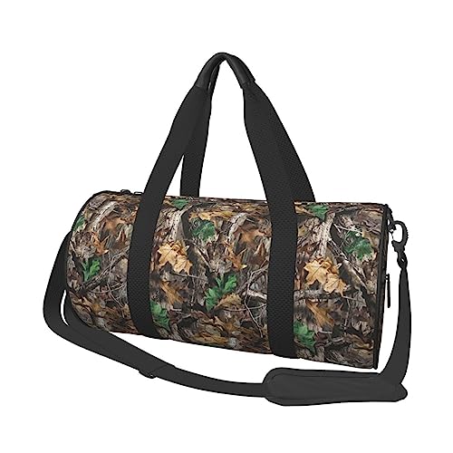 Runde Reisetasche Faltbare Sporttasche Große Kapazität Fußball Übernachtungstasche Geeignet für Männer und Frauen, Cold Tree Camouflage, Einheitsgröße von IguaTu