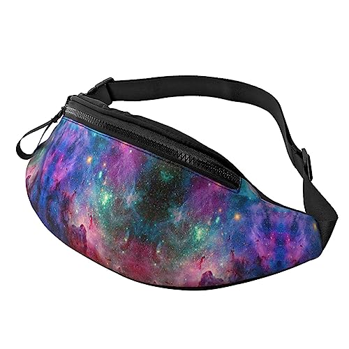 Abalone Perlmutt-Gürteltasche für Herren und Damen, modische, verstellbare Umhängetasche, für Reisen, Sport, Wandern, Farbiges Galaxy, Einheitsgröße von Iguatu