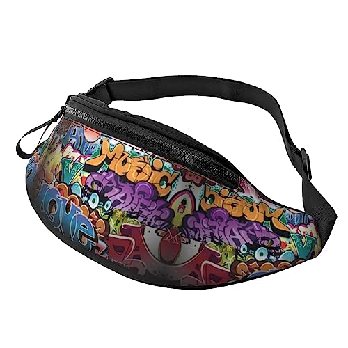 Abalone Perlmutt-Gürteltasche für Herren und Damen, modische, verstellbare Umhängetasche, für Reisen, Sport, Wandern, Graffiti Hip Hop, Einheitsgröße von Iguatu