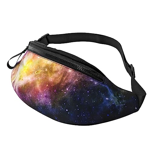 Niedliche Pinguin-Skizzen-Bauchtasche für Männer und Frauen, modische, verstellbare Crossbody-Hüfttasche, für Reisen, Sport, Wandern, Galaxie im Universum, Einheitsgröße von Iguatu