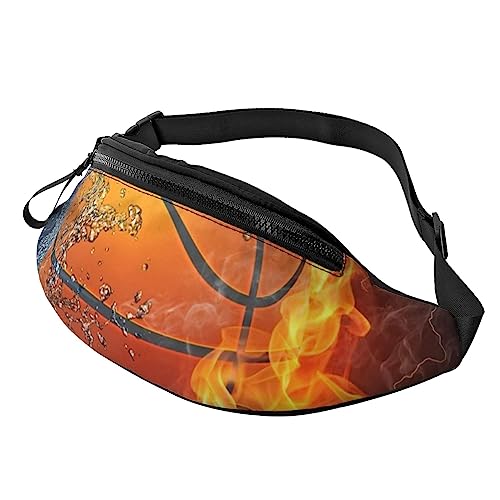 Weiße natürliche grüne Zweig-Bauchtasche für Herren und Damen, modische verstellbare Umhängetasche, für Reisen, Sport, Wandern, Basketball auf Feuer und Wasser Flammen Spritzen, Einheitsgröße von Iguatu