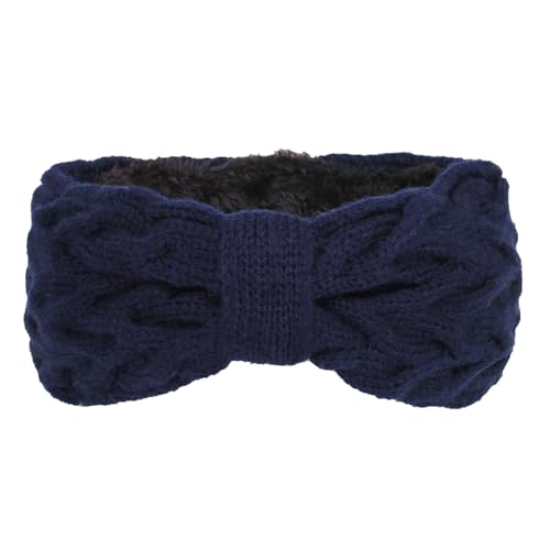 Elastisches Strick-Stirnband für Mädchen, mit Fleece gefüttert, Stirnbänder mit Schleifen, modisches Haarband, Winterkleidung, Zubehör Elastisches Strick-Stirnband für Mädchen, mit Fleece gefüttert, Stirnbänder mit Schleifen, modisches Haarband, Winterkleidung, Zubehör von Illkjasfc