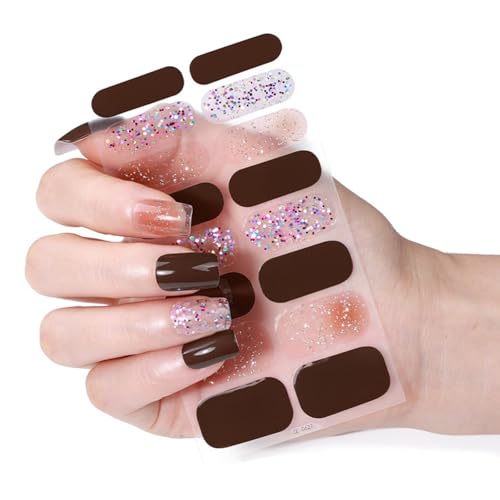 Glitzernde Nagellackstreifen, Nail Art Abziehbilder, Weihnachts-Maniküre-Aufkleber, Nagellack-Abziehbilder Glitzernde Nagellackstreifen, Nail Art Abziehbilder, Weihnachts-Maniküre-Aufkleber, Nagellack-Abziehbilder von Illkjasfc