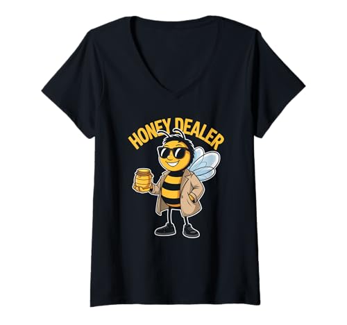 Damen Honey Dealer Imker Honig Biene Imkerei Bienenzüchter T-Shirt mit V-Ausschnitt Damen Honey Dealer Imker Honig Biene Imkerei Bienenzüchter T-Shirt mit V-Ausschnitt von Imker & Bienenzüchter Hobby Biene Outfits