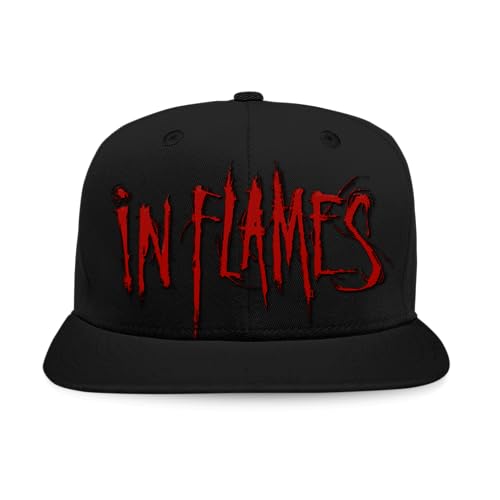 In Flames Snapbacks - Red Logo - Schwarz - OS von In Flames