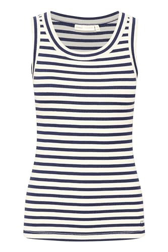 InWear Damen Dagnaiw Striped Tank T-Shirt, Whisper White/Midnight Magic, M von InWear