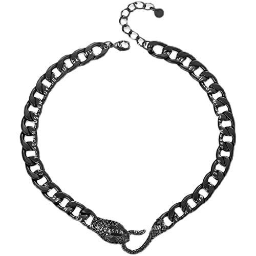 Inateannal Schlange Choker Halskette Kubanische Gliederkette Halskette Kristall Schlange Aussage Halskette Halloween Lätzchen Halskette Schmuck Für Frauen Mädchen von Inateannal