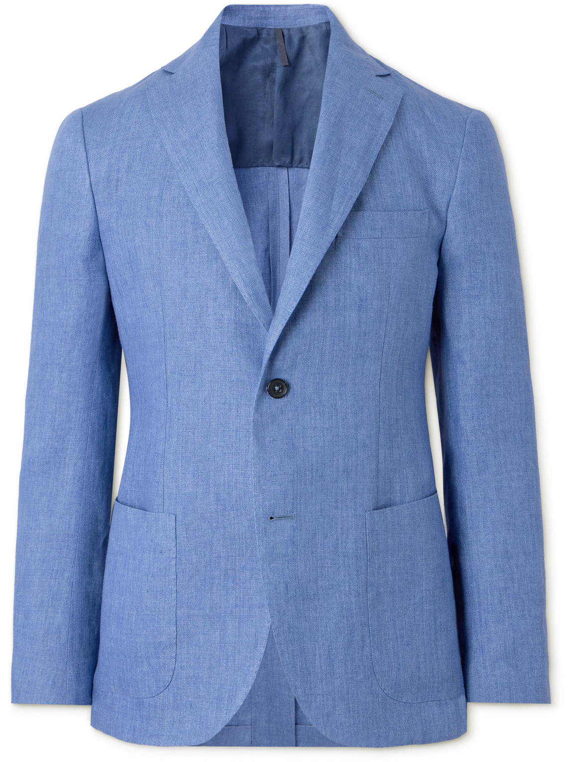 Incotex - Montedoro Slim-Fit Unstructured Linen Blazer - Men - Blue - IT 50 von Incotex