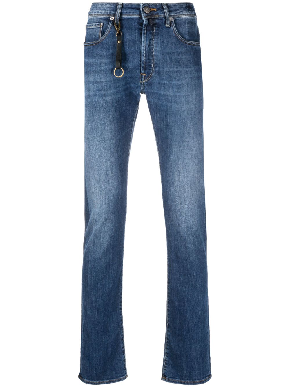 Incotex Tief sitzende Straight-Leg-Jeans - Blau von Incotex