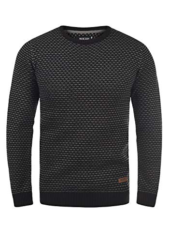 Indicode Coppler Herren Strickpullover Grobstrick Pullover, Größe:M, Farbe:Black (999) von Indicode