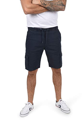 Indicode IDFrances Herren Cargo Shorts Bermuda Kurze Hose mit elastischem Bund und Stretch Regular Fit, Größe:M, Farbe:Navy (400) von Indicode