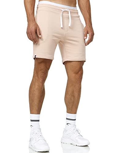 Indicode Herren Aldrich Sweatshorts mit Kordelzug | Herrenshorts Sportshorts für Männer Cameo Rose L von Indicode