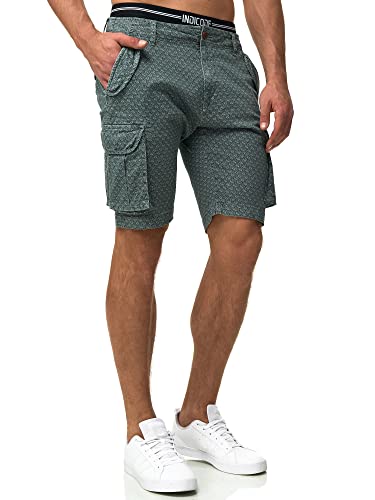 Indicode Herren Arbor Chino Cargo Shorts mit 6 Taschen | Chinoshorts Stretch Herrenshorts Meadow XL von Indicode