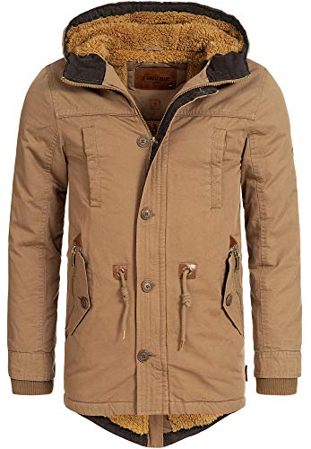 Indicode Herren Barge Winterjacke m. Kapuze & Teddyfutter | Winterparka Herrenjacke Parka Cub XL von Indicode