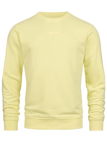 Indicode Herren Baxter Sweatshirt mit RIPP-Bündchen | Herren Sweater Pullover für Männer Young Wheat L von Indicode