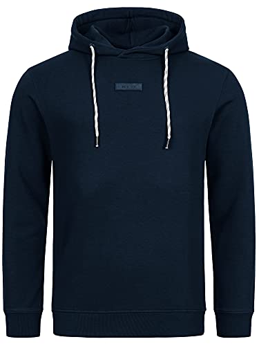 Indicode Herren Bentley Sweatshirt mit Kapuze | Hoodie Kapuzenpullover für Männer Navy L von Indicode