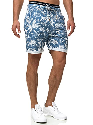 Indicode Herren Brayan Chino Shorts mit 4 Taschen | Chinoshorts Herrenshorts für Männer Copen Blue XL von Indicode