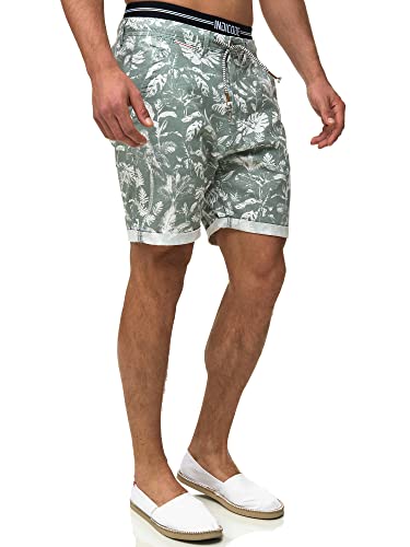 Indicode Herren Brayan Chino Shorts mit 4 Taschen | Chinoshorts Herrenshorts für Männer Meadow XL von Indicode